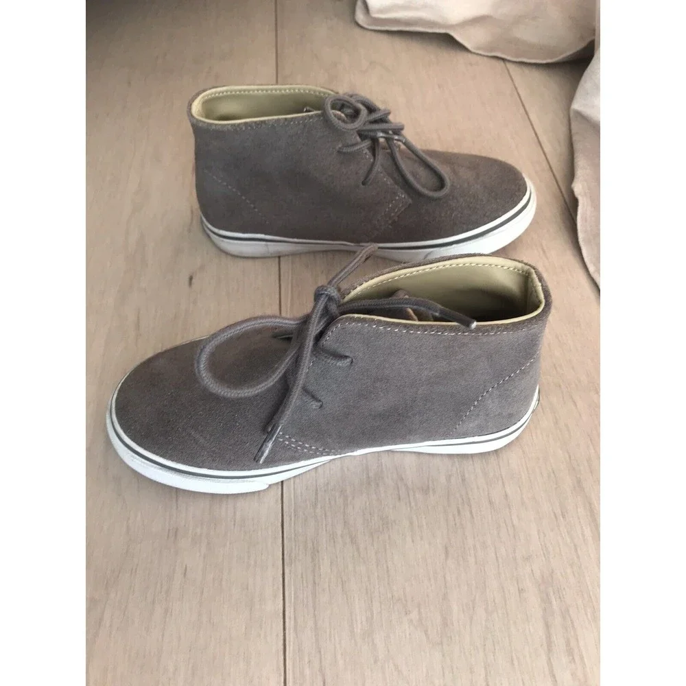 Janie and Jack boys toddlers boots shoes sneakers gray suede leather 11
